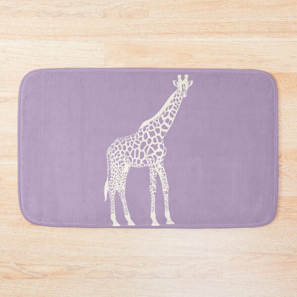 Item preview, Cream Monochrome Giraffe on Dusty Lavender Scandinavian Style Animal Illustration designed and sold by Nasdigitalart.