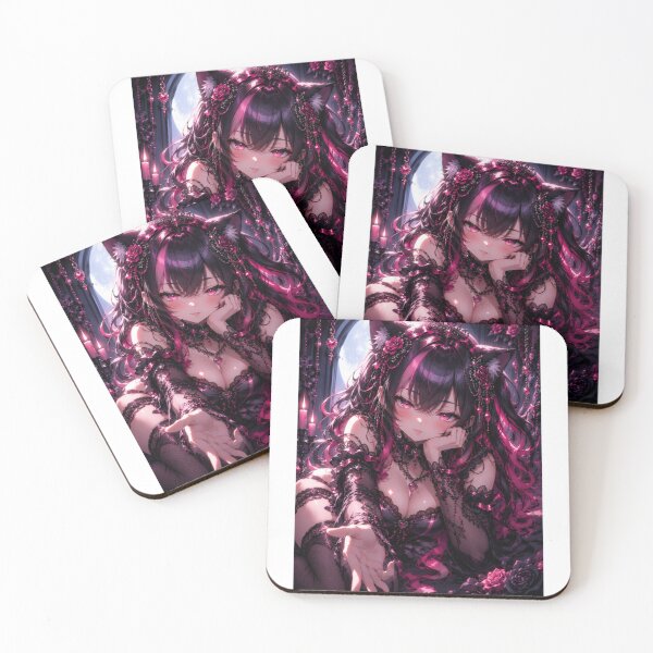 Item preview, Come Closer – Dark Rose Neko Girl Gothic Aesthetic designed and sold by Revyra Design .