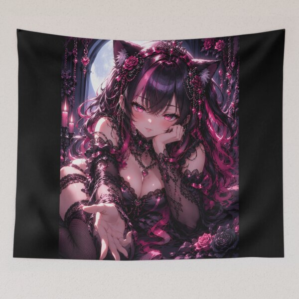 Item preview, Come Closer – Dark Rose Neko Girl Gothic Aesthetic designed and sold by Revyra Design .