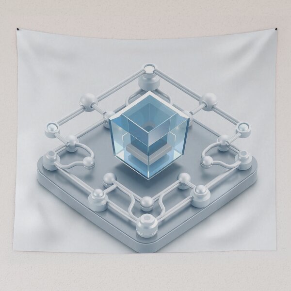 Item preview, Quantum Crystal Cube Tech Device Art designed and sold by IntelliMindDesigns.