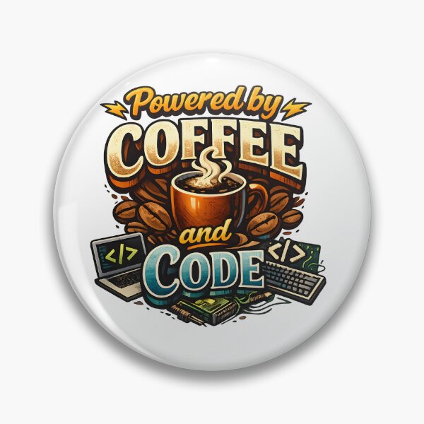 Item preview, Powered by Coffee and Code Programmer Tech Design designed and sold by M'artes .