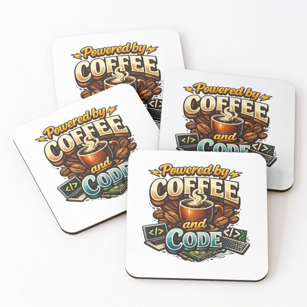Item preview, Powered by Coffee and Code Programmer Tech Design designed and sold by M'artes .