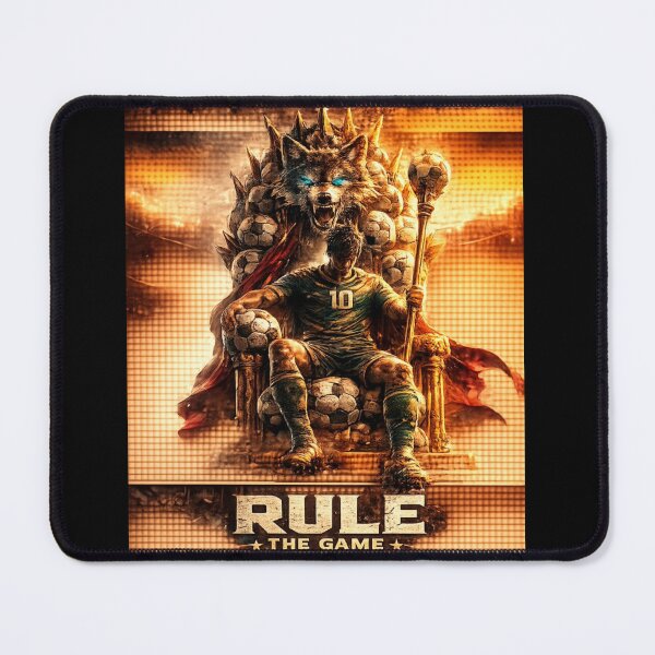 Item preview, Rule the Game Soccer King Wolf Graphic T-Shirt designed and sold by LegendCourt.