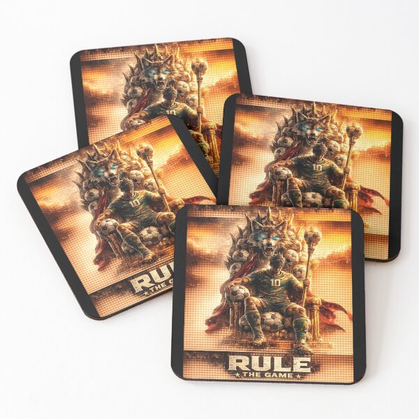 Item preview, Rule the Game Soccer King Wolf Graphic T-Shirt designed and sold by LegendCourt.