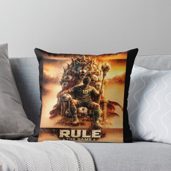 Item preview, Rule the Game Soccer King Wolf Graphic T-Shirt designed and sold by LegendCourt.
