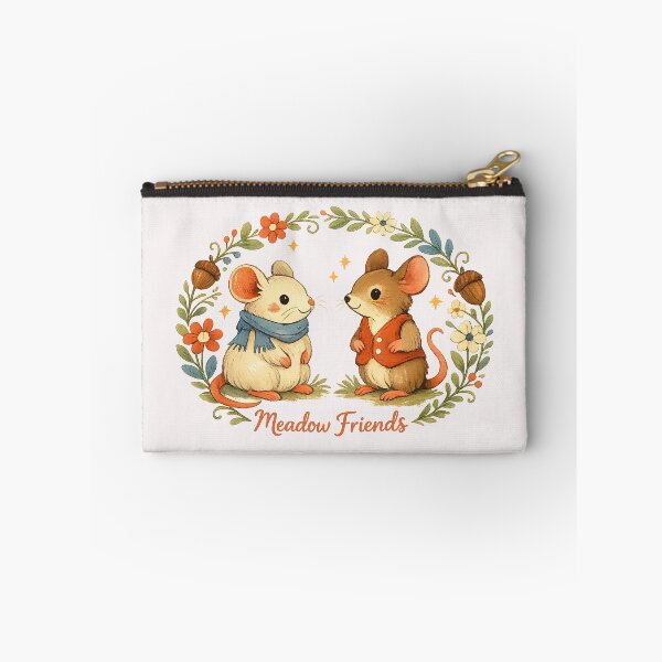 Item preview, Meadow Friends Cute Woodland Mice Floral Cottagecore Illustration designed and sold by inkoutninja.