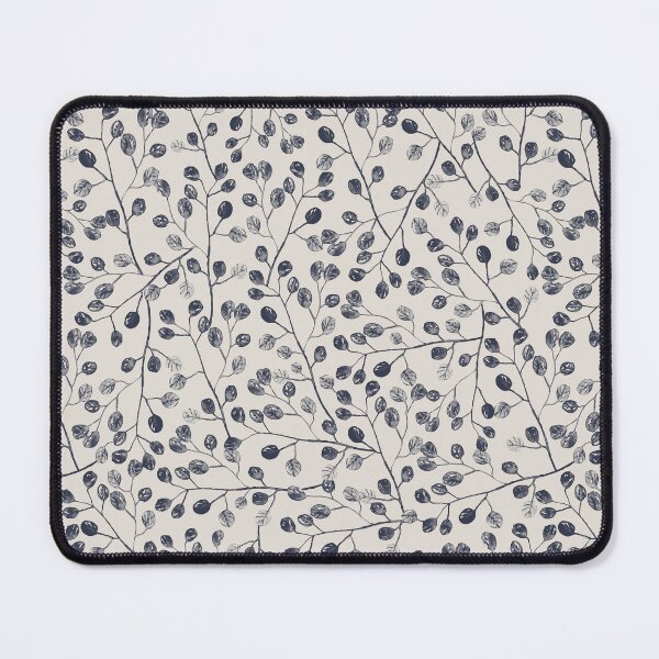Item preview, Hand Painted Vintage Meadow Vine on navy blue and cream designed and sold by Moritza Jarman Design.