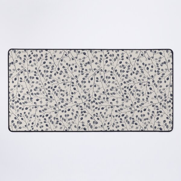 Item preview, Hand Painted Vintage Meadow Vine on navy blue and cream designed and sold by Moritza Jarman Design.