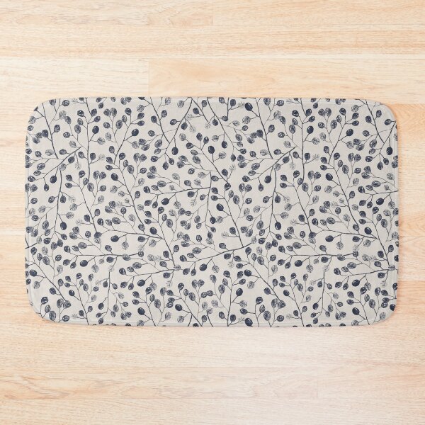 Item preview, Hand Painted Vintage Meadow Vine on navy blue and cream designed and sold by Moritza Jarman Design.