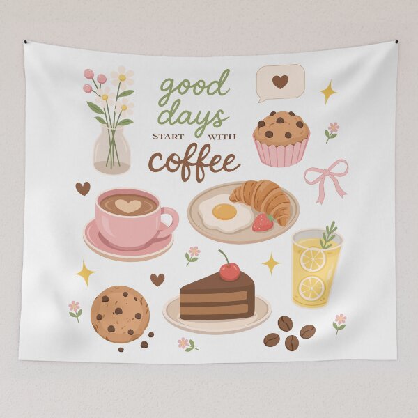 Item preview, Good Days Start With Coffee Sticker Sheet Set, designed and sold by Anne97s.