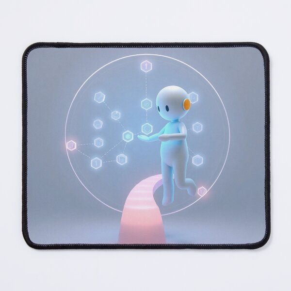Item preview, Cute Spiritual Robot Meditation Art designed and sold by IntelliMindDesigns.