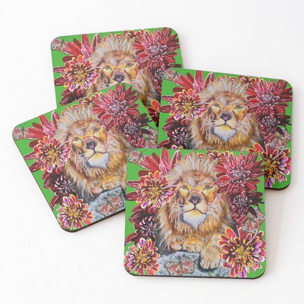 Item preview, Lion, Butterfly, Chrysanthemums Color 4 designed and sold by nastiaart.