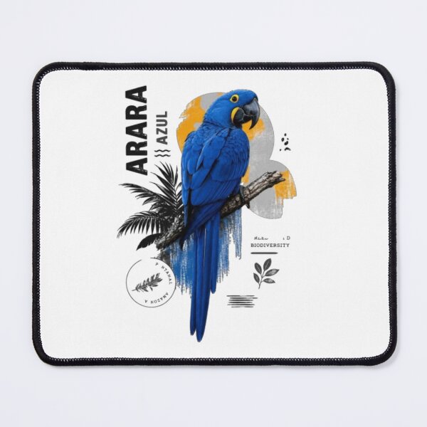 Item preview, Blue Macaw Arara Azul Brazilian Rainforest Art designed and sold by M'artes .