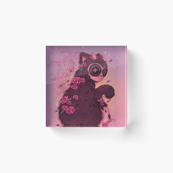 Item preview, Rose Fantasy Creature with Button Eyes - Burgundy  designed and sold by TinyKatCreative.