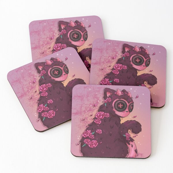 Item preview, Rose Fantasy Creature with Button Eyes - Burgundy  designed and sold by TinyKatCreative.