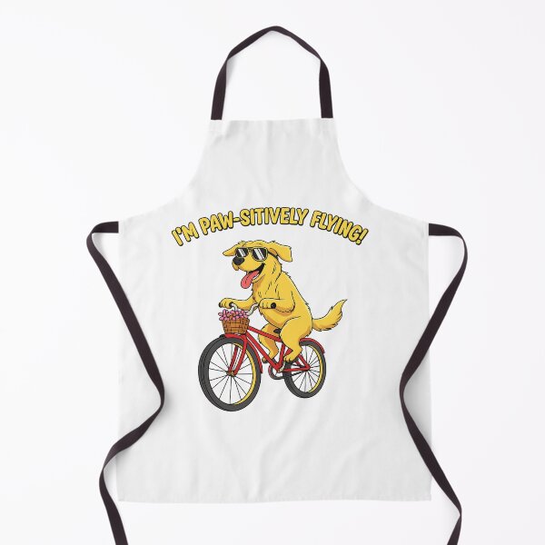 Item preview, I'm Paw-sitively Flying! Funny Dog Riding Bicycle T-Shirt designed and sold by adamlemon12.