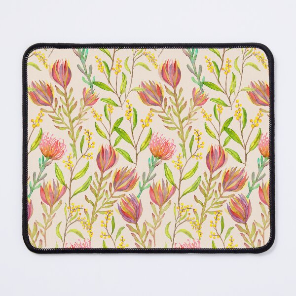 Item preview, Protea Watercolour Floral/Exotic Vibrant Botanical on Cream designed and sold by Moritza Jarman Design.
