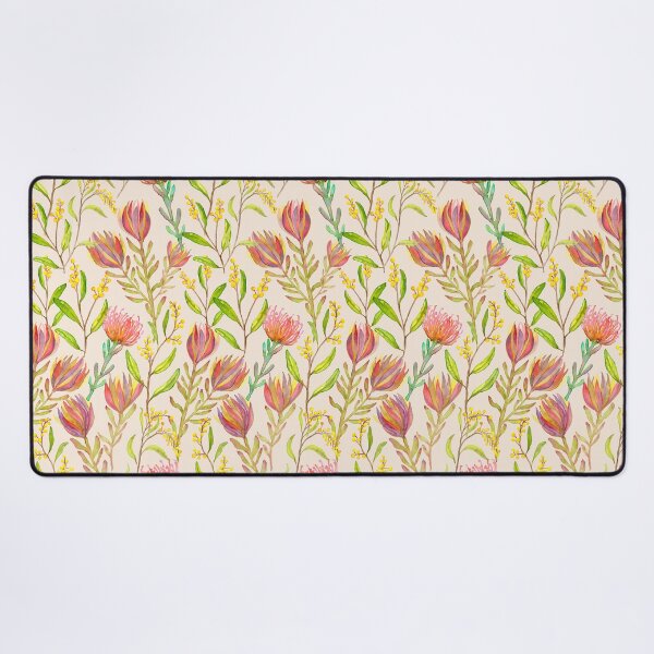 Item preview, Protea Watercolour Floral/Exotic Vibrant Botanical on Cream designed and sold by Moritza Jarman Design.