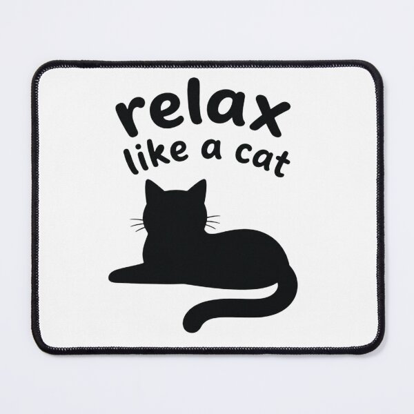 Item preview, Relax Like a Cat Minimalist Black Cat designed and sold by M'artes .