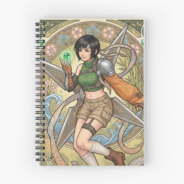 Item preview, Yuffie in the style of Alphonse Mucha designed and sold by Solace Sparkles.