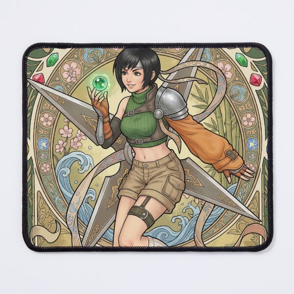 Item preview, Yuffie in the style of Alphonse Mucha designed and sold by Solace Sparkles.