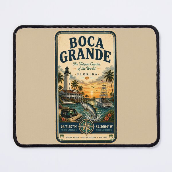 Item preview, Boca Grande Coordinates | The Tarpon Capital of the World | Florida Coastal Travel Design designed and sold by piketo.