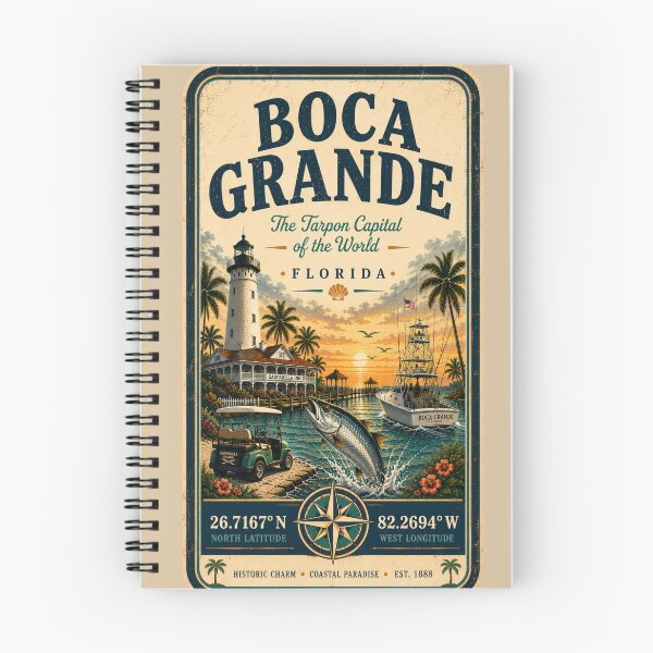Item preview, Boca Grande Coordinates | The Tarpon Capital of the World | Florida Coastal Travel Design designed and sold by piketo.