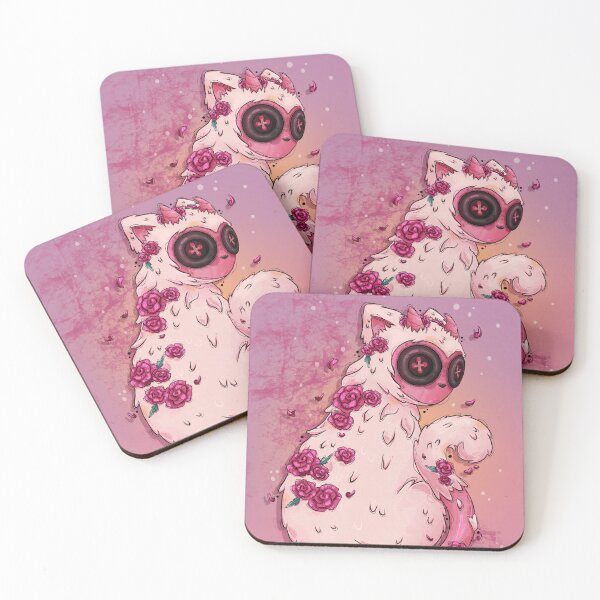 Item preview, Rose Fantasy Creature with Button Eyes - Cream designed and sold by TinyKatCreative.