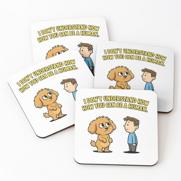 Item preview, I Don't Understand How You Can Be a Human – Funny Dog Cartoon T-Shirt designed and sold by adamlemon12.