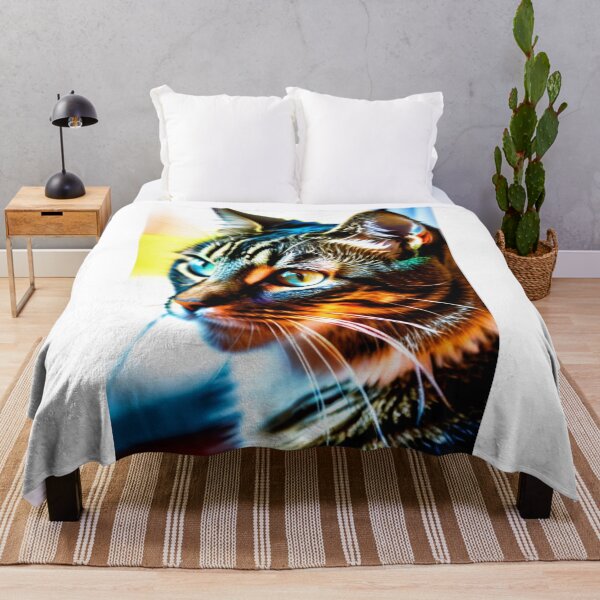 Item preview, Animals - Tabby Cat, Pop Art Portrait with Vibrant Colors designed and sold by World-Pets.