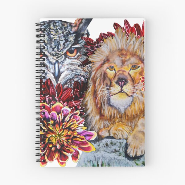 Item preview, Lion, Owl, Chrysanthemums Color 1 designed and sold by nastiaart.