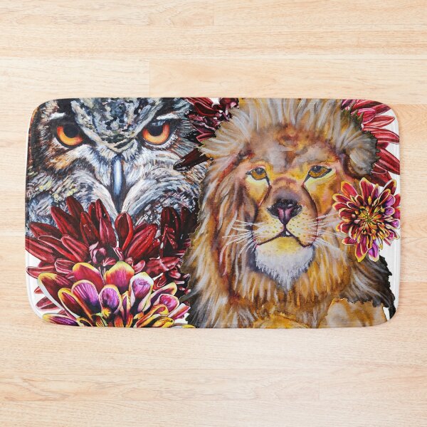 Item preview, Lion, Owl, Chrysanthemums Color 1 designed and sold by nastiaart.