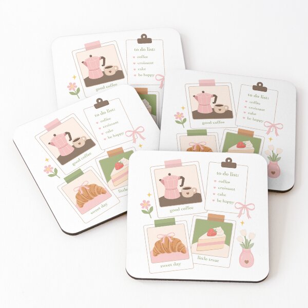 Item preview, Cute Coffee and Bakery Polaroid Collage Board designed and sold by Anne97s.