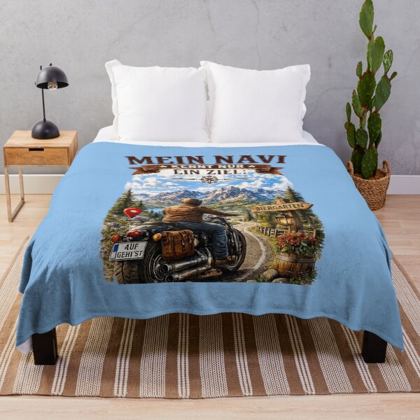 Item preview, Funny Bavarian Motorcycle Design – "Mein Navi kennt nur ein Ziel: Biergarten" designed and sold by Alpine-Ink.