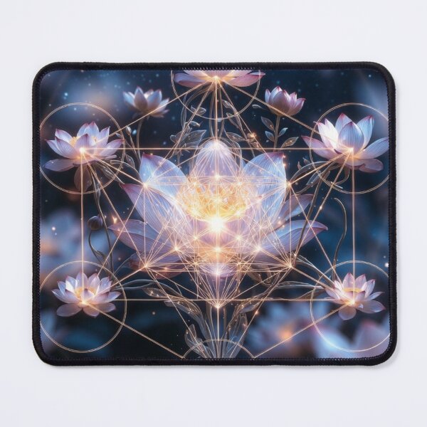 Item preview, Glowing Lotus Sacred Geometry Art designed and sold by IntelliMindDesigns.