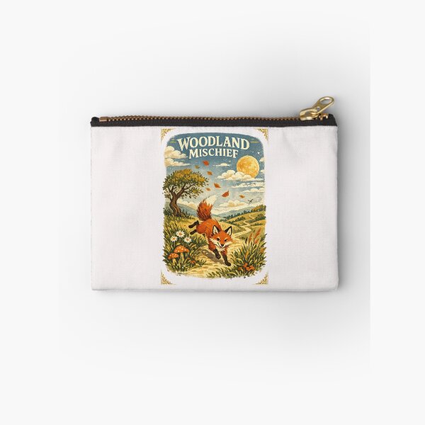 Item preview, Woodland Mischief Running Fox Vintage Autumn Forest Illustration designed and sold by inkoutninja.