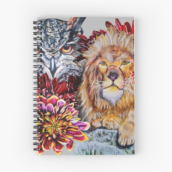 Item preview, Lion, Owl, Chrysanthemums Color 2 designed and sold by nastiaart.