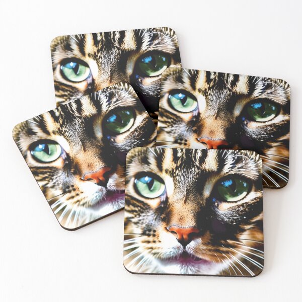 Artikelvorschau, Animals - Tabby Cat, Pop Art Portrait with Vivid Colors entworfen und verkauft von World-Pets.