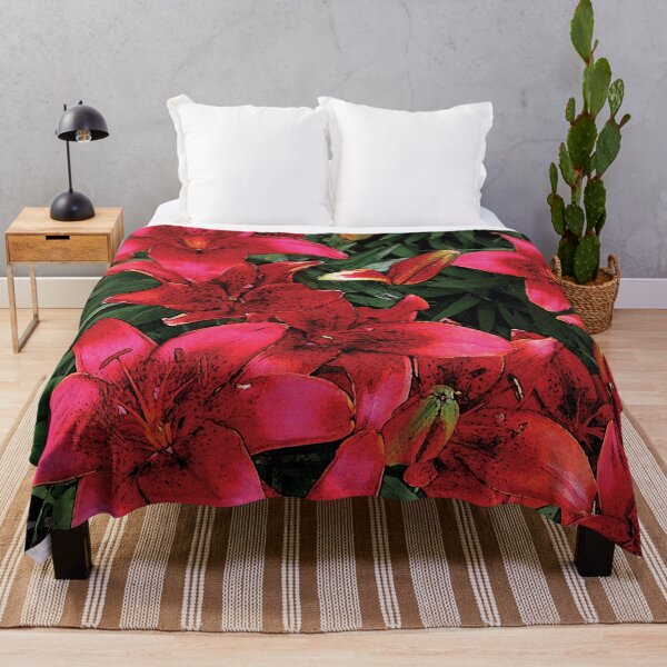 Artikelvorschau, Beautiful Bloom Red Spring Lilies Water Color entworfen und verkauft von Here's To Endless Possibilities.