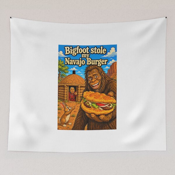 Item preview, Bigfoot Loves Navajo Burgers  designed and sold by NativeGraffix.