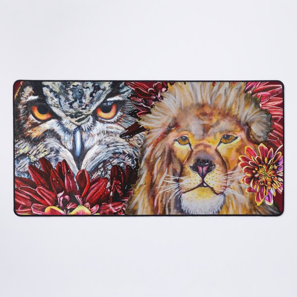 Item preview, Lion, Owl, Chrysanthemums Color 4 designed and sold by nastiaart.
