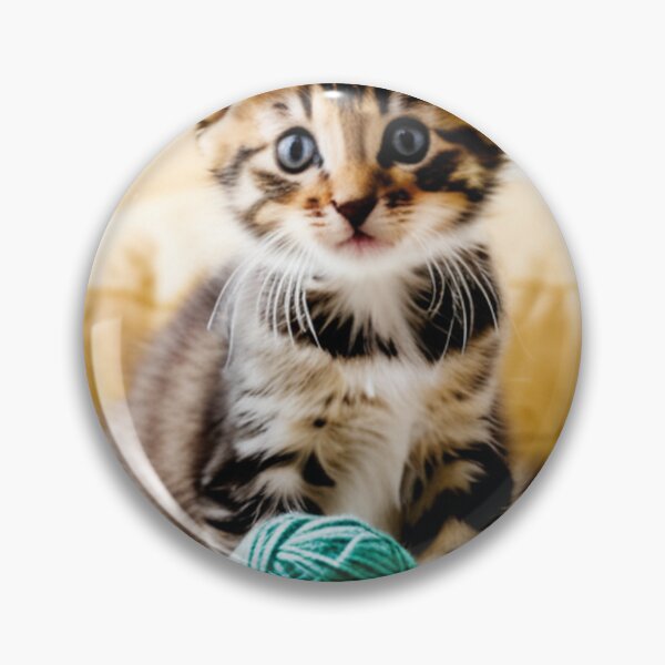 Item preview, Animals - Tabby Kitten and Ball of Yarn, Heartwarming Domestic Scene designed and sold by World-Pets.