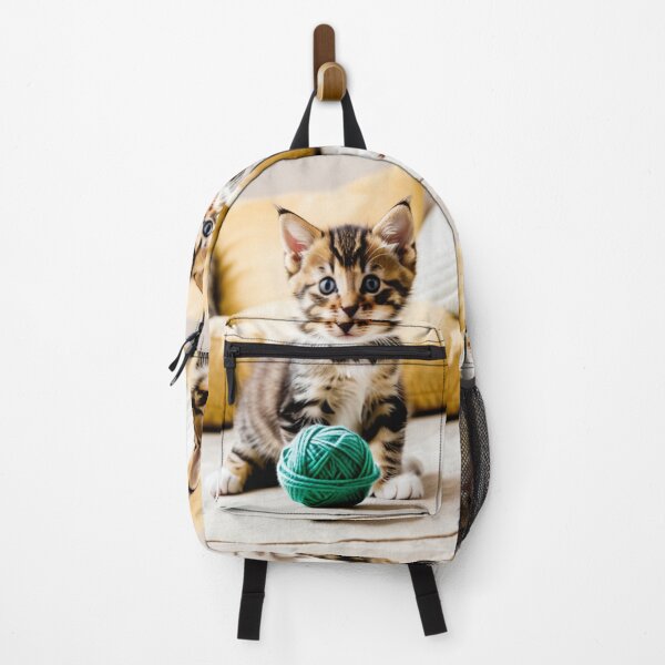 Item preview, Animals - Tabby Kitten and Ball of Yarn, Heartwarming Domestic Scene designed and sold by World-Pets.