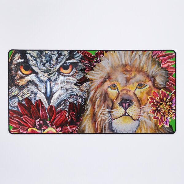 Item preview, Lion, Owl, Chrysanthemums Color 5 designed and sold by nastiaart.