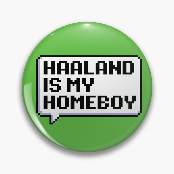 Item preview, Haaland Is My Homeboy – Pixel Speech Bubble Soccer Football Fan Design designed and sold by PixelPuncheur.