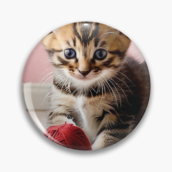 Item preview, Animals - Tabby Kitten Playing with a Red Ball of Yarn, Sweet and Modern Scene designed and sold by World-Pets.