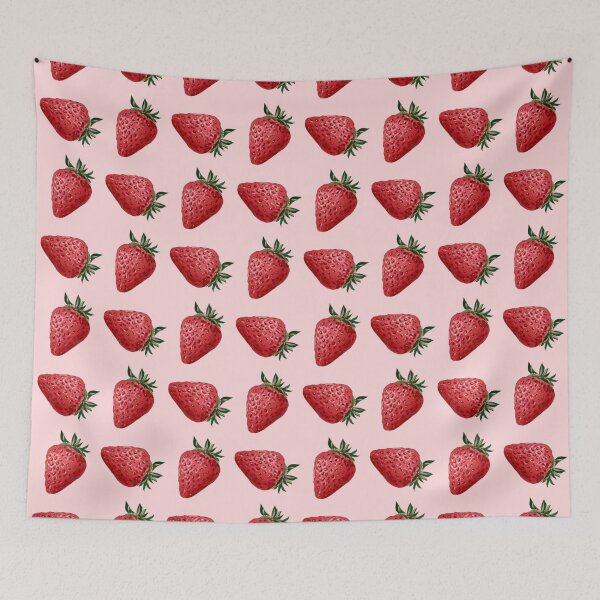 Item preview, Strawberries Pattern No. 2 designed and sold by bubblyrainbow.