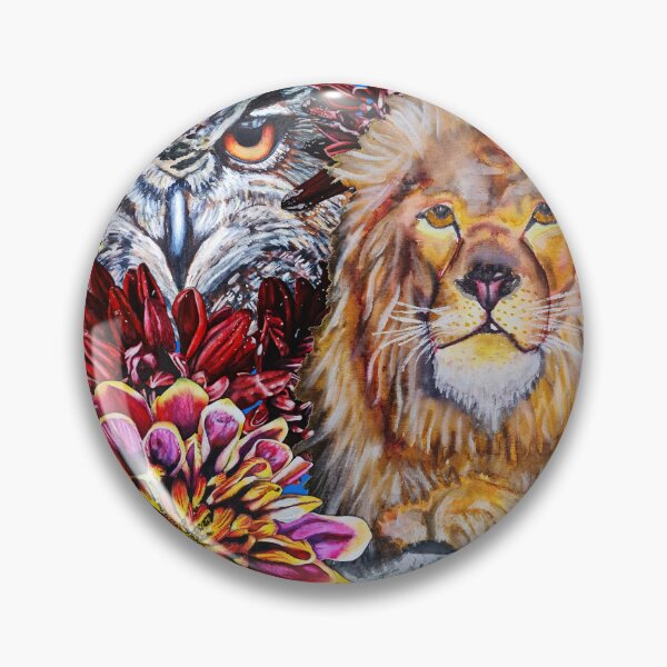 Item preview, Lion, Owl, Chrysanthemums Color 7 designed and sold by nastiaart.