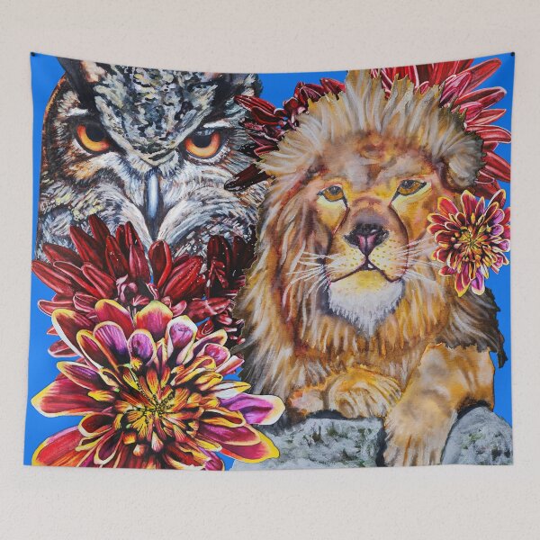 Item preview, Lion, Owl, Chrysanthemums Color 7 designed and sold by nastiaart.