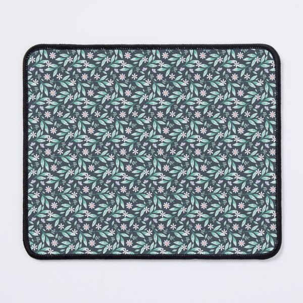 Item preview, Copy of DenseشDense Navy Ditsy Floral Pattern with Mint Leaves and Blush Pink Flowers Navy Ditsy Floral Pattern with Golden Leaves and White Flowers designed and sold by 555Design.